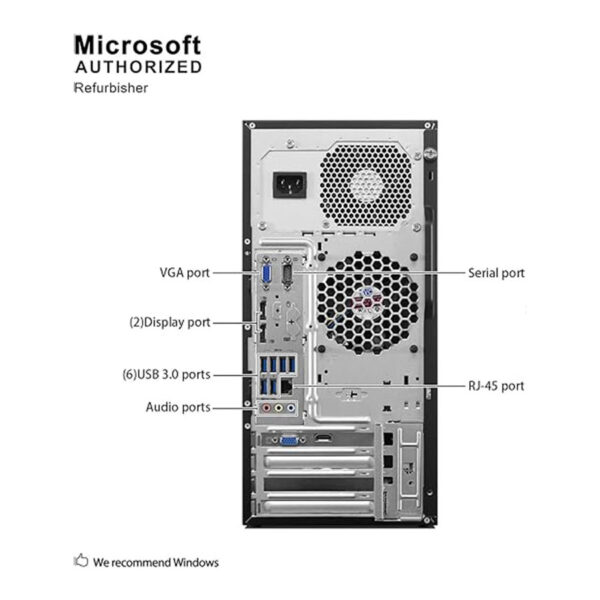 Lenovo ThinkCentre M900 Tower Desktop PC, Intel Quad Core i5-6500 up to 3.6GHz, 8G DDR4, DVD, WiFi, BT 4.0 - Image 4