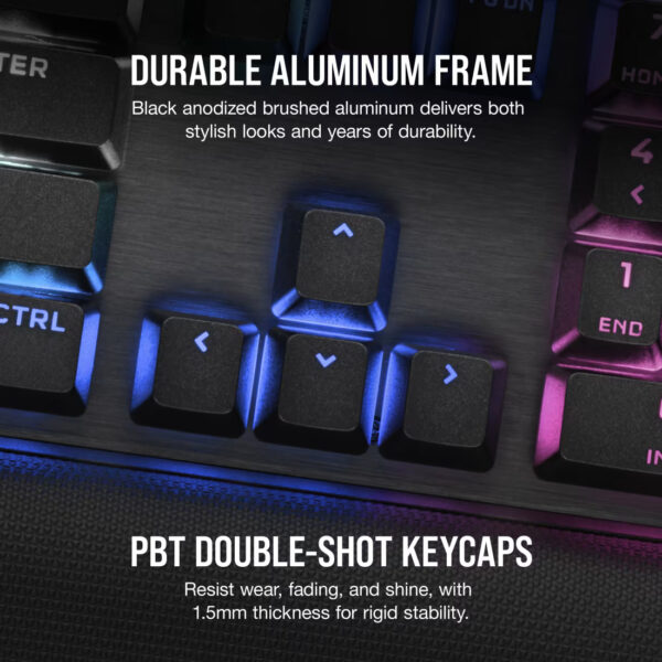 Corsair K60 RGB PRO SE Mechanical Gaming Keyboard — 100% CHERRY MV Mechanical Keyswitches — Black - Image 3