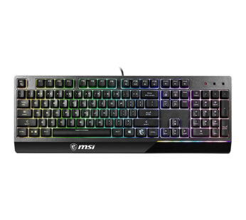 MSI Gaming Backlit RGB Dedicated Hotkeys Anti-Ghosting Water Resistant Mechanical Feel Gaming Keyboard (VIGOR GK30 US)