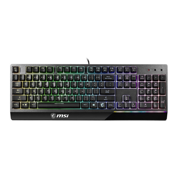 MSI Gaming Backlit RGB Dedicated Hotkeys Anti-Ghosting Water Resistant Mechanical Feel Gaming Keyboard (VIGOR GK30 US)