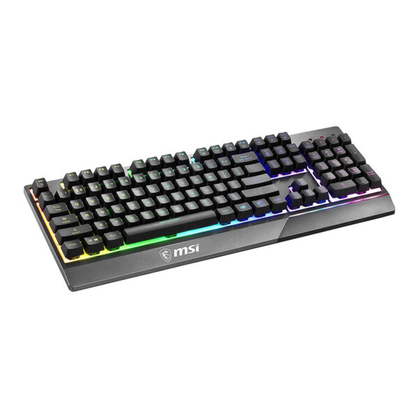 MSI Gaming Backlit RGB Dedicated Hotkeys Anti-Ghosting Water Resistant Mechanical Feel Gaming Keyboard (VIGOR GK30 US) - Image 3