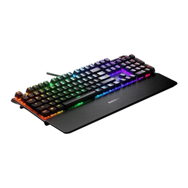 SteelSeries USB Apex 5 Hybrid Mechanical Gaming Keyboard – Per-Key RGB Illumination – Aircraft Grade Aluminum Alloy Frame – OLED Smart Display (Hybrid Blue Switch) - Image 3