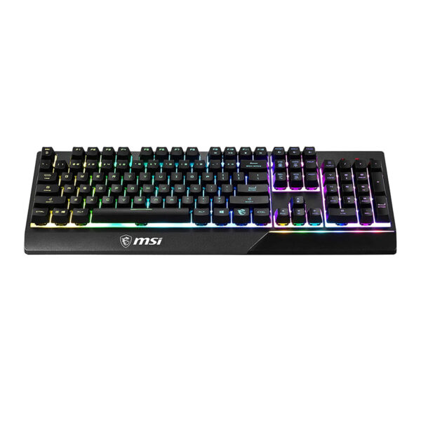 MSI Gaming Backlit RGB Dedicated Hotkeys Anti-Ghosting Water Resistant Mechanical Feel Gaming Keyboard (VIGOR GK30 US) - Image 2