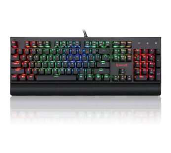 Redragon K557 RGB Backlit Mechanical Gaming Keyboard with Blue Switches, Aluminum Base, Anti-ghosting 104 Keys