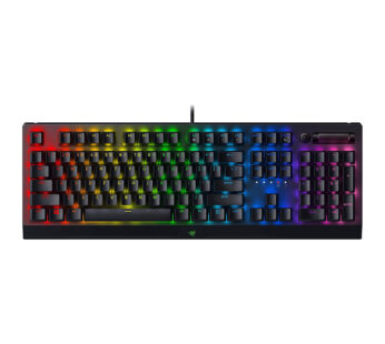 Razer BlackWidow V4 X – Mechanical Gaming Keyboard, Arabic Layout, Green Switches Tactile & Clicky, 6 Dedicated Macro Keys, Chroma RGB, Doubleshot ABS Keycaps – Black