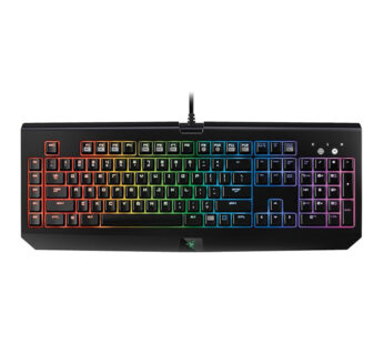 Razer BlackWidow Chroma RZ03-0122x: Clicky RGB Mechanical Gaming Keyboard – 5 Macro Keys Green Mechanical Switches (Tactile and Clicky)